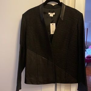 Helmut Lang - black brand new - genuine leather and fabric mix jacket